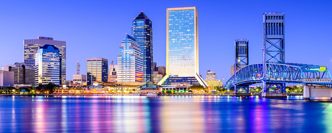 Jacksonville, Florida, USA Downtown skyline on St. Johns River 2000pc Panoramic Puzzle