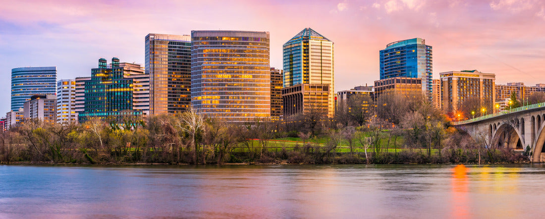 Rosslyn, Arlington, Virginia, USA skyline on the Potomac River 2000pc Panoramic Puzzle