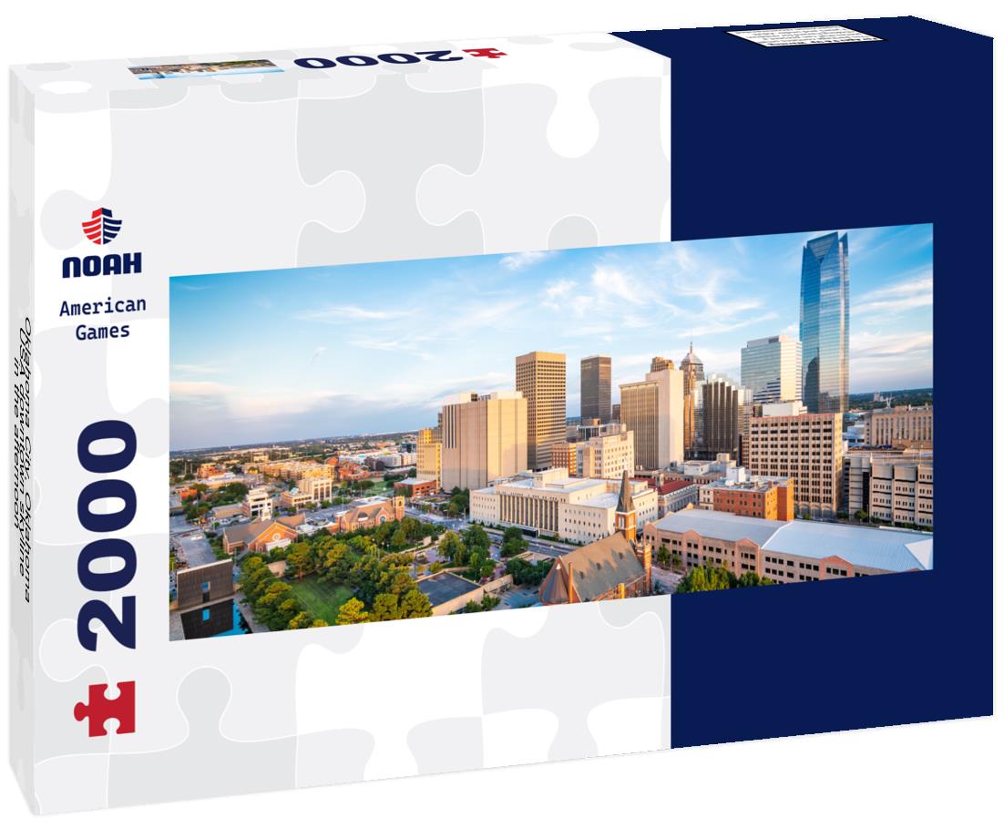 Oklahoma City, Oklahoma, USA downtown skyline in the afternoon 2000pc Panoramic Puzzle