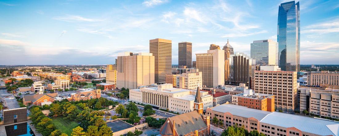 Oklahoma City, Oklahoma, USA downtown skyline in the afternoon 2000pc Panoramic Puzzle