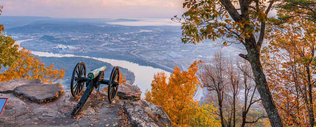Chattanooga, Tennessee, USA view from Lookout Mountain at dawn 2000pc Panoramic Puzzle