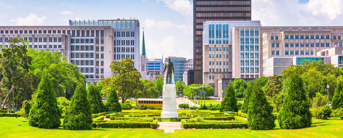 Baton Rouge, Louisiana, USA skyline from Louisiana State Capitol 2000pc Panoramic Puzzle