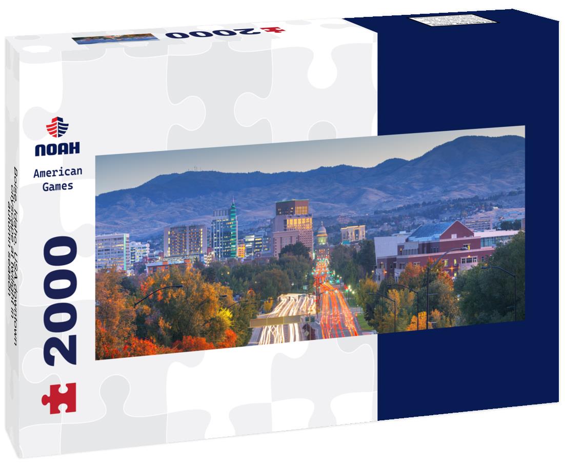Boise, Idaho, USA downtown cityscape at twilight in autumn season 2000pc Panoramic Puzzle