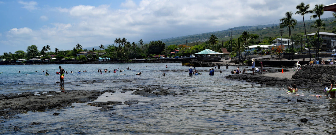 Noah Jigsaw Puzzle the sheltered clear waters at Kahaluu Beach Park, Big Island Hawaii panorama 2000 pieces