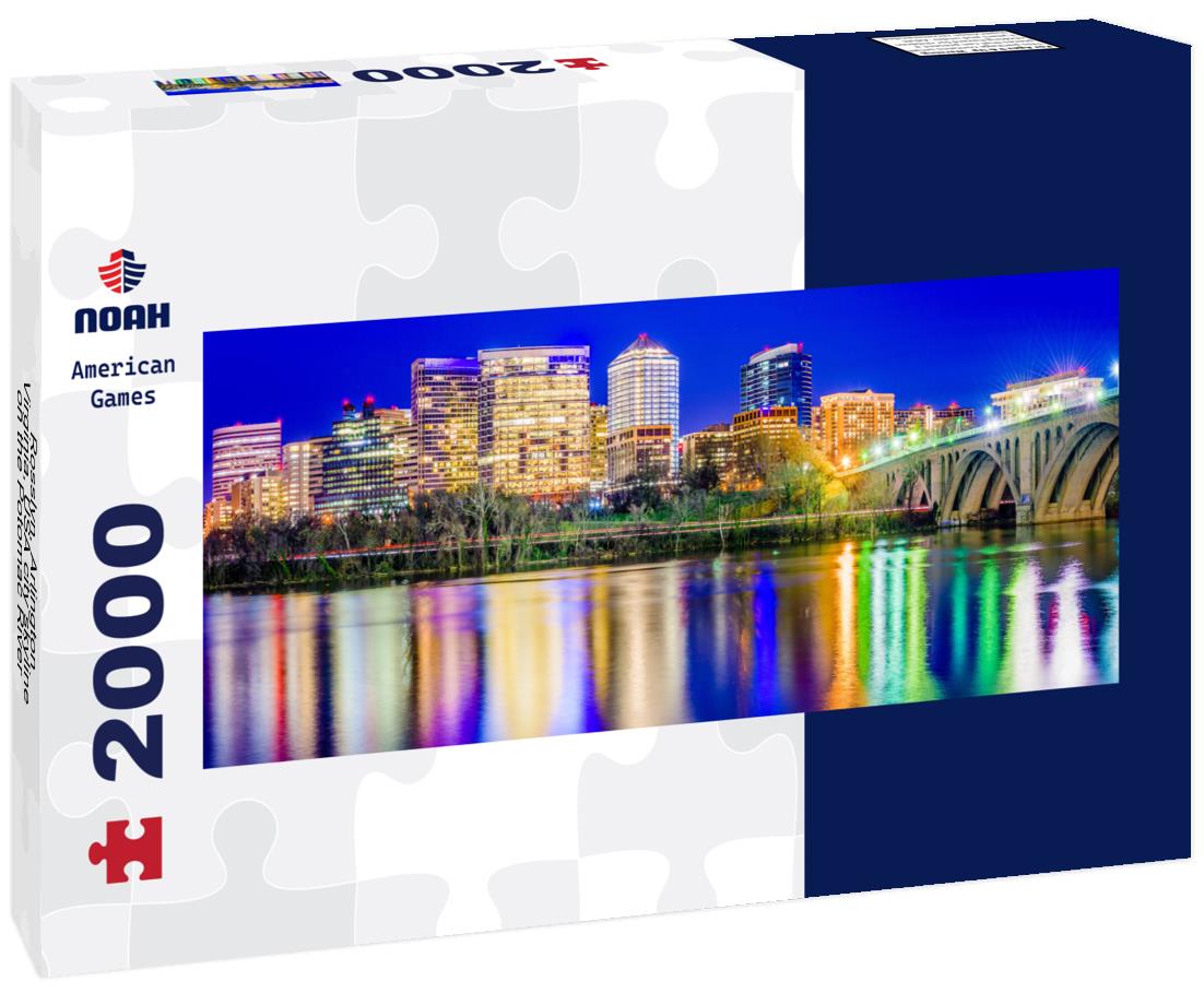 Rosslyn, Arlington, Virginia, USA city skyline on the Potomac River 2000pc Panoramic Puzzle