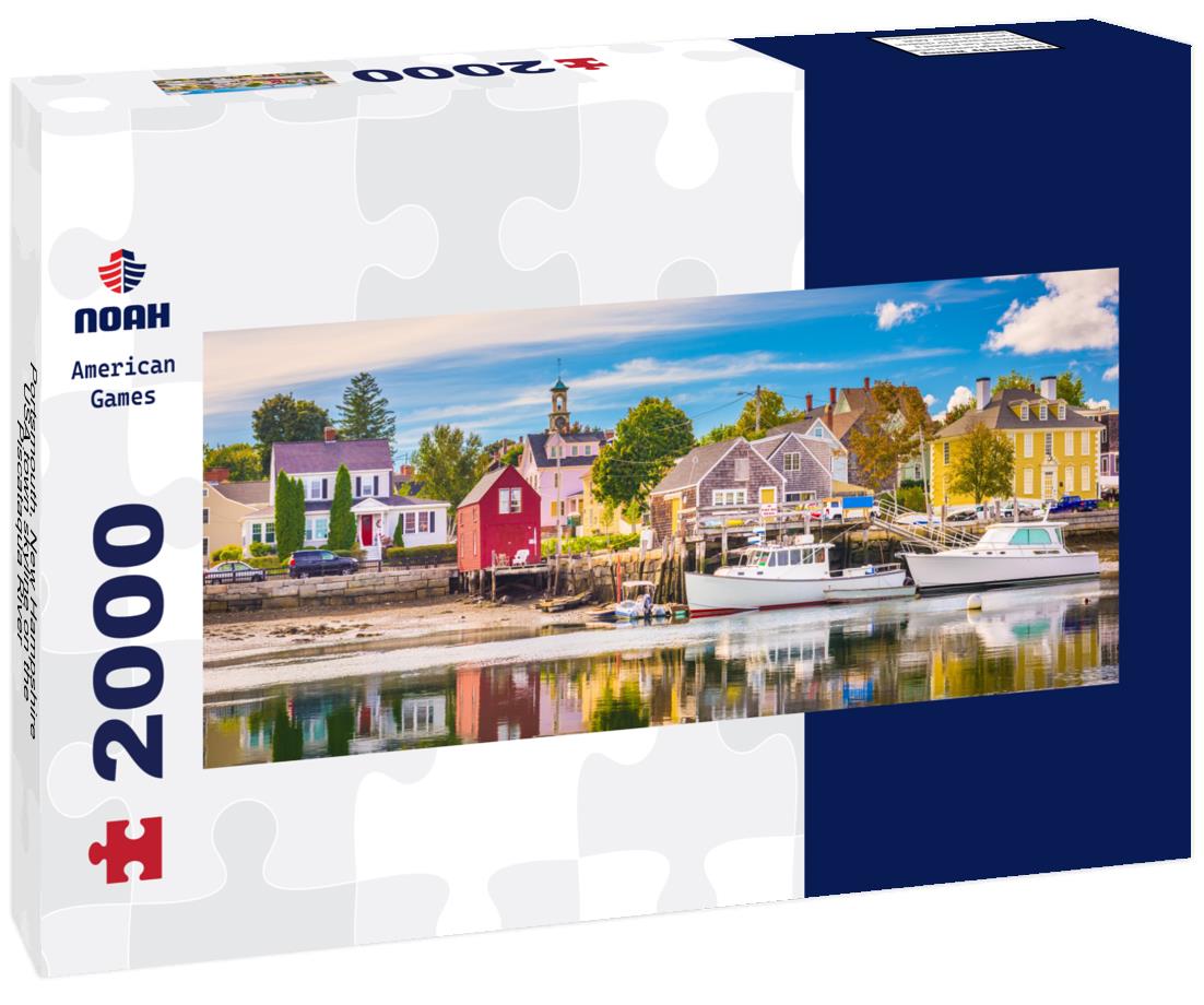 Portsmouth, New Hampshire, USA town skyline on the Piscataqua River 2000pc Panoramic Puzzle