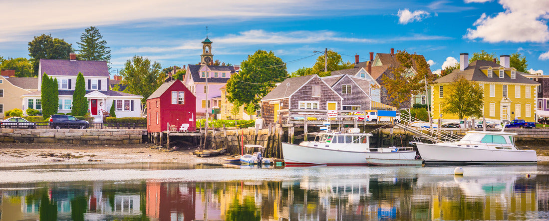 Portsmouth, New Hampshire, USA town skyline on the Piscataqua River 2000pc Panoramic Puzzle