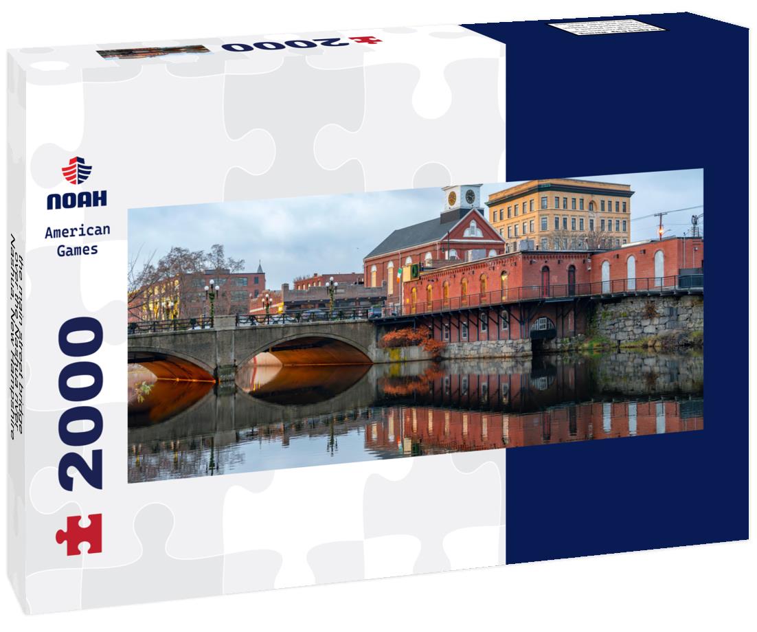 the main street bridge over the Nashua river, Nashua, New Hampshire 2000pc Panoramic Puzzle