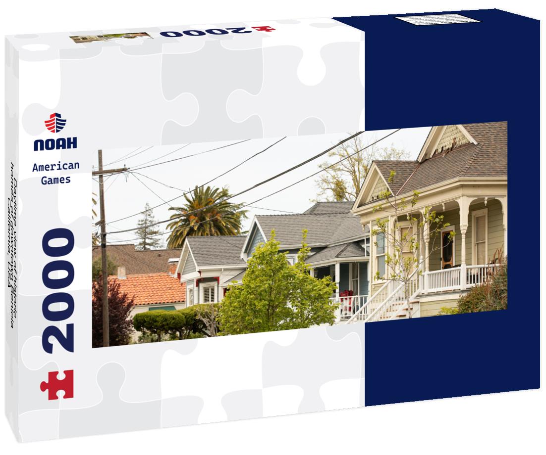 Daytime view of historic homes of downtown Benicia, California, USA 2000pc Panoramic Puzzle