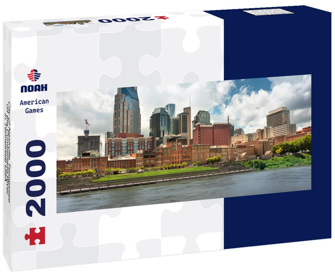 City of Nashville Tennessee on the Cumberland River in Tennessee USA 2000pc Panoramic Puzzle