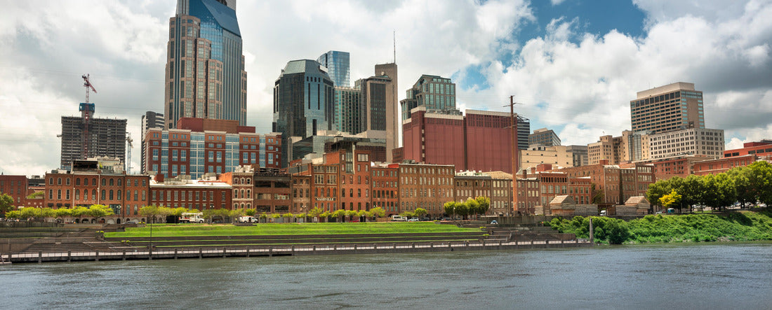 City of Nashville Tennessee on the Cumberland River in Tennessee USA 2000pc Panoramic Puzzle