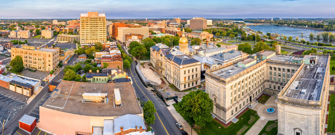 Noah Jigsaw Puzzle Aerial panorama of Trenton New Jersey skyline on late sunny afternoon panorama 2000 pieces