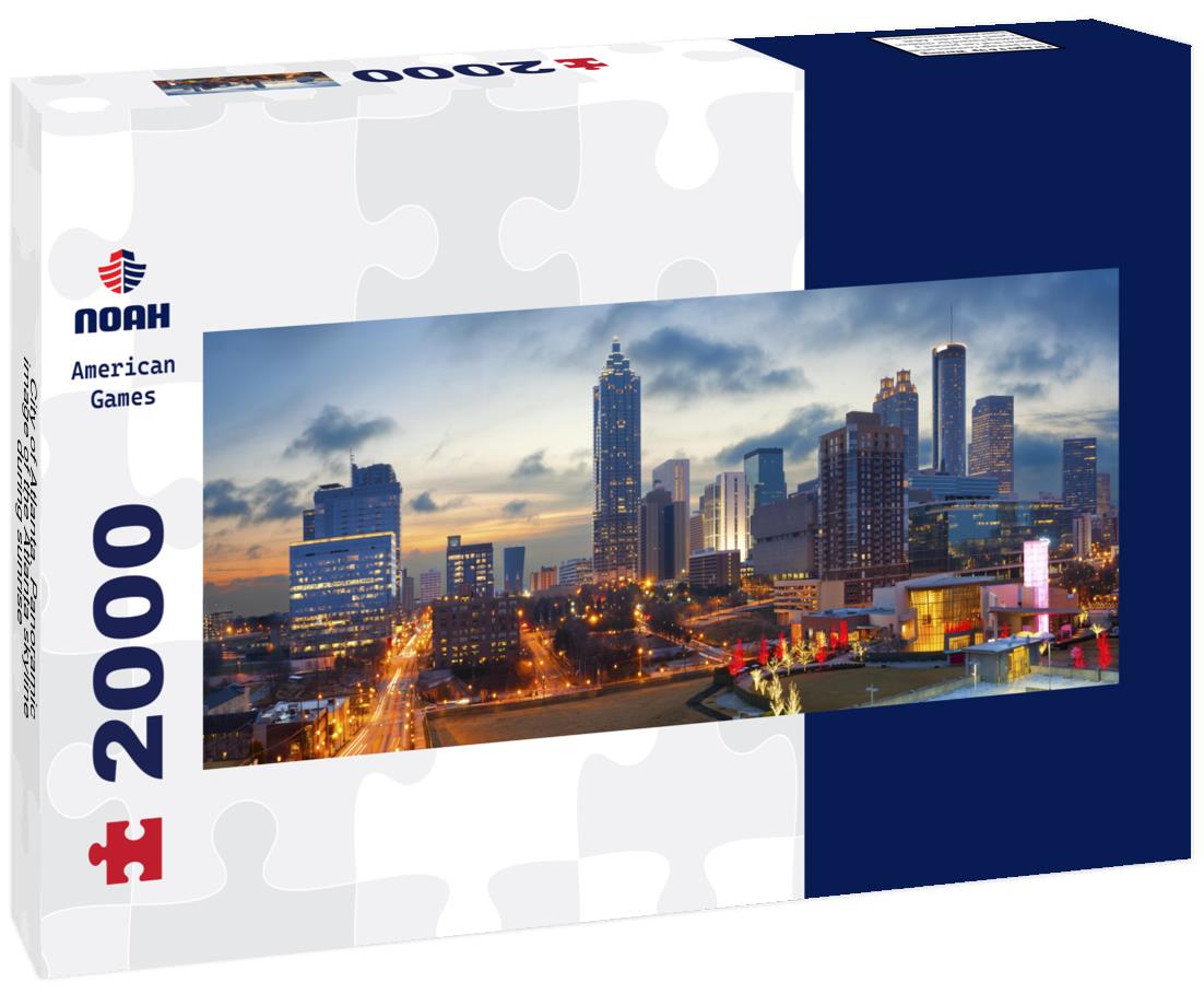 City of Atlanta. of the Atlanta skyline during sunrise 2000pc Panoramic Puzzle