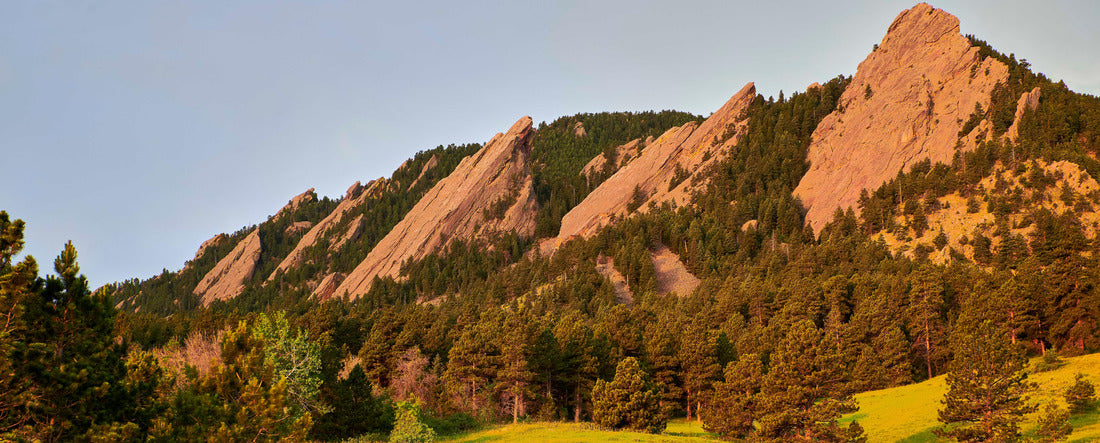 Sunrise - Flatirons - Chautauqua Park - Boulder, Colorado 2000pc Panoramic Puzzle