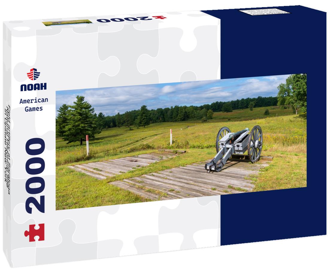 Field artillery at Saratoga National Historical Site in Upstate New York 2000pc Panoramic Puzzle