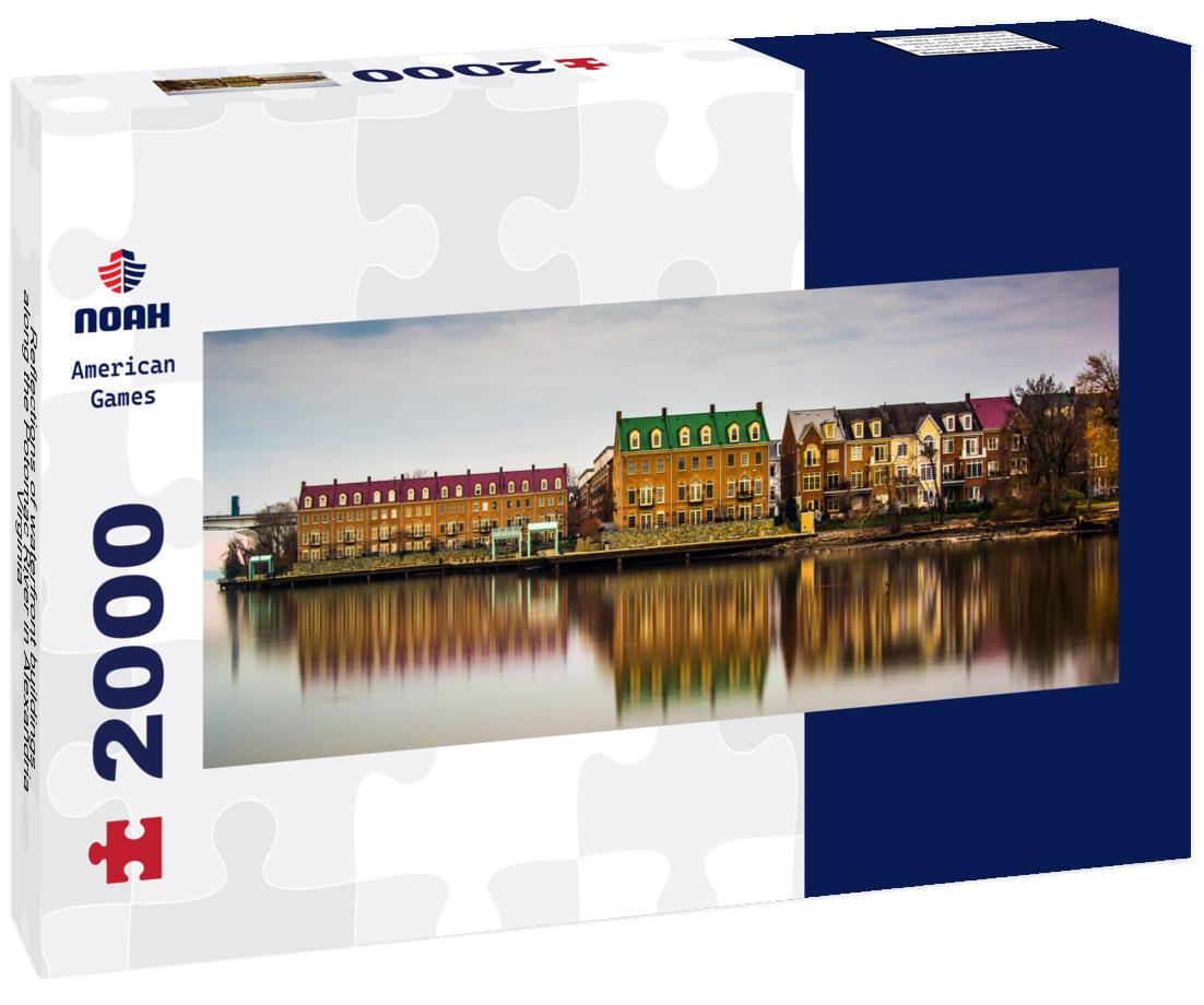 Reflections of waterfront buildings along the Potomac River in Alexandria, Virginia 2000pc Panoramic Puzzle