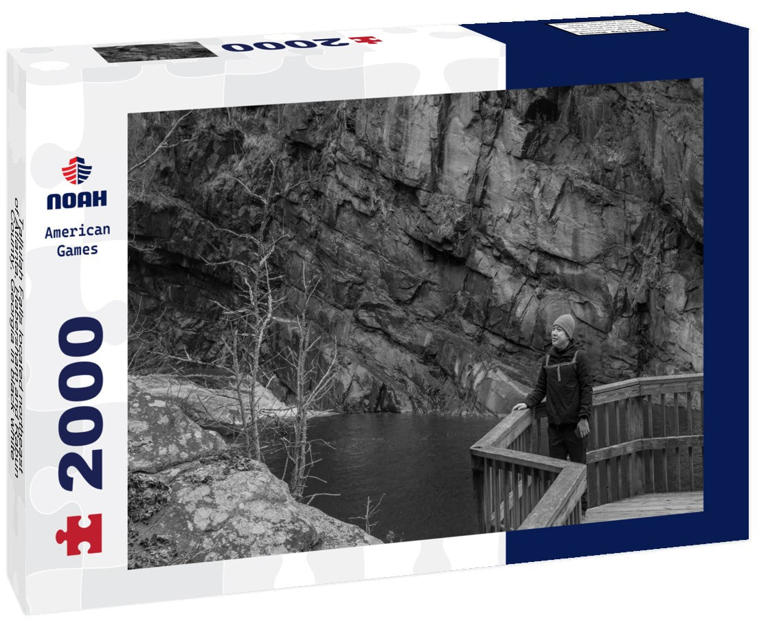Noah Jigsaw Puzzle Tallulah Falls located northeast of Atlanta, Habersham and Rabun County, Georgia in black white 2000 pieces