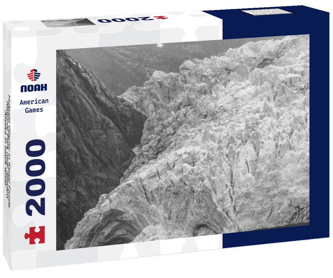Noah Jigsaw Puzzle Holgate Glacier in Kenai Fjords National Park near Seward, Alaska in black white 2000 pieces