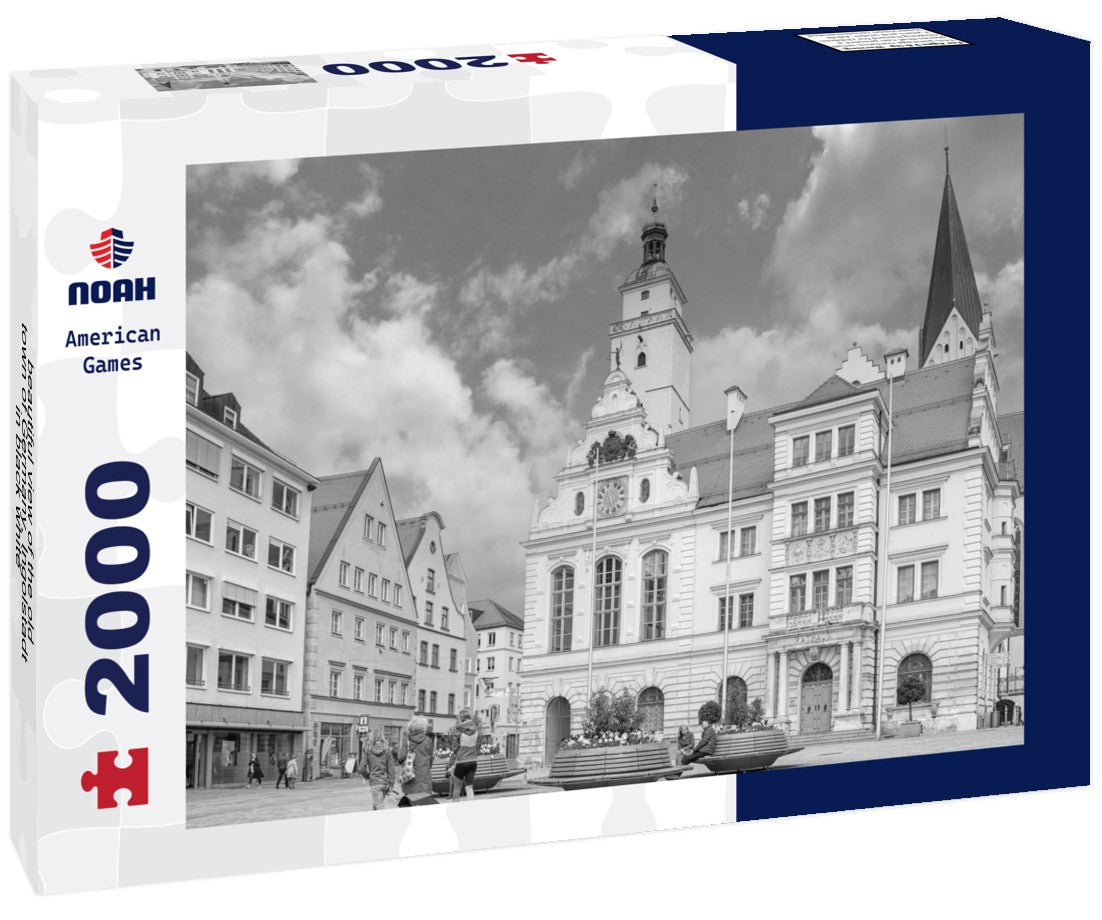 Noah Jigsaw Puzzle beautiful view of the old town of Germany, Ingolstadt in black white 2000 pieces