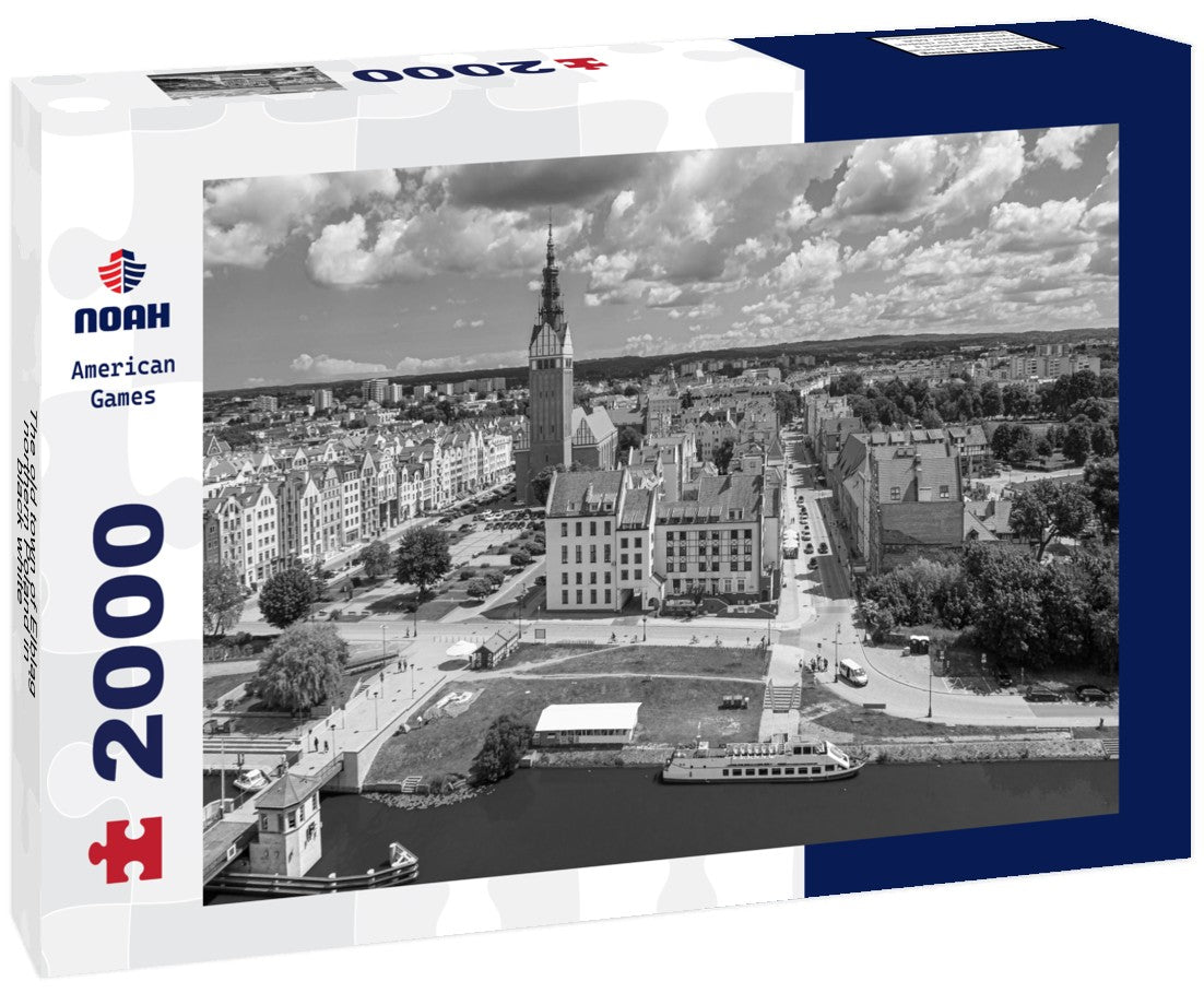 Noah Jigsaw Puzzle The old town of Elblag, northern Poland in black white 2000 pieces