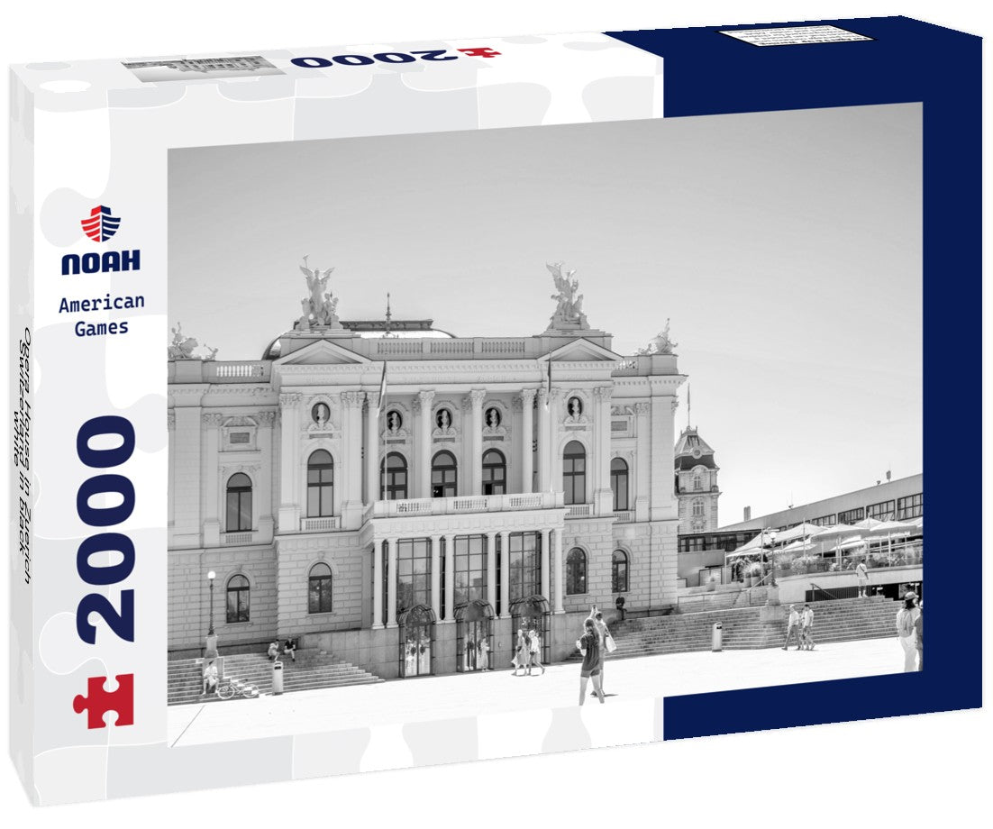 Noah Jigsaw Puzzle Opera House in Zuerich, Switzerland in black white 2000 pieces