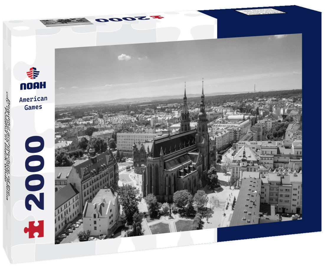 Noah Jigsaw Puzzle Beautiful architecture of the city of Legnica in Lower Silesia, Poland in black white 2000 pieces