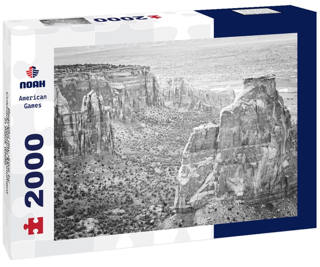 Noah Jigsaw Puzzle Beautiful day drive by Colorado National Monument in black white 2000 pieces