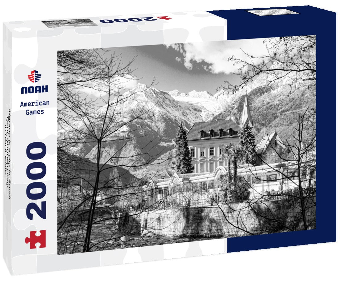 Noah Jigsaw Puzzle Merano is a city in South Tyrol, Northern Italy in black white 2000 pieces