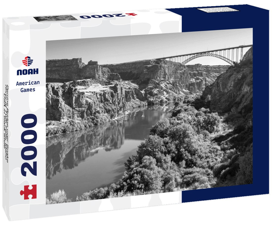 Noah Jigsaw Puzzle Perrine Bridge over Snake River at Twin Falls, Idaho, USA in black white 2000 pieces