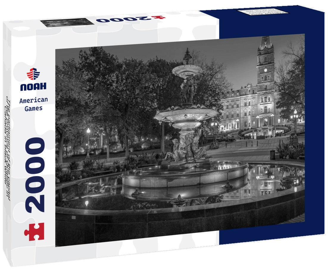 Noah Jigsaw Puzzle The parliament of the capital of the province of Quebec in Canada in black white 2000 pieces