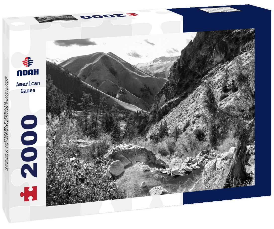 Noah Jigsaw Puzzle Goldbug Hot Springs in Idaho's Salmon-Challis National Forest. in black white 2000 pieces