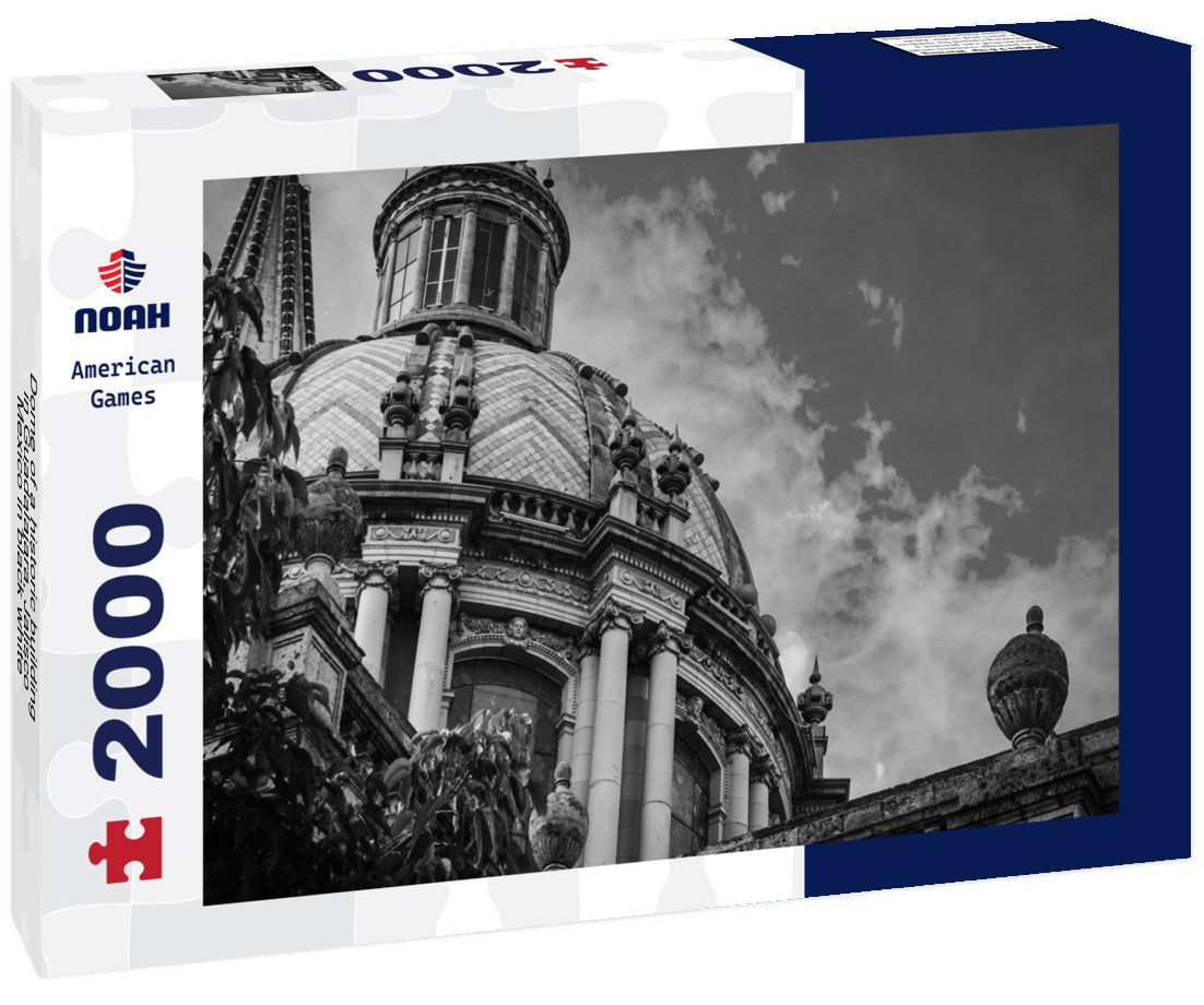 Noah Jigsaw Puzzle Dome of a historic building in Guadalajara, Jalisco, Mexico in black white 2000 pieces