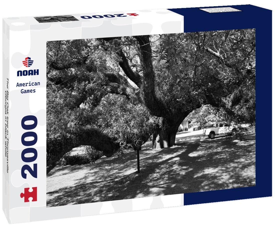 Noah Jigsaw Puzzle The Big Oak tree in Thomasville Georgia in black white 2000 pieces