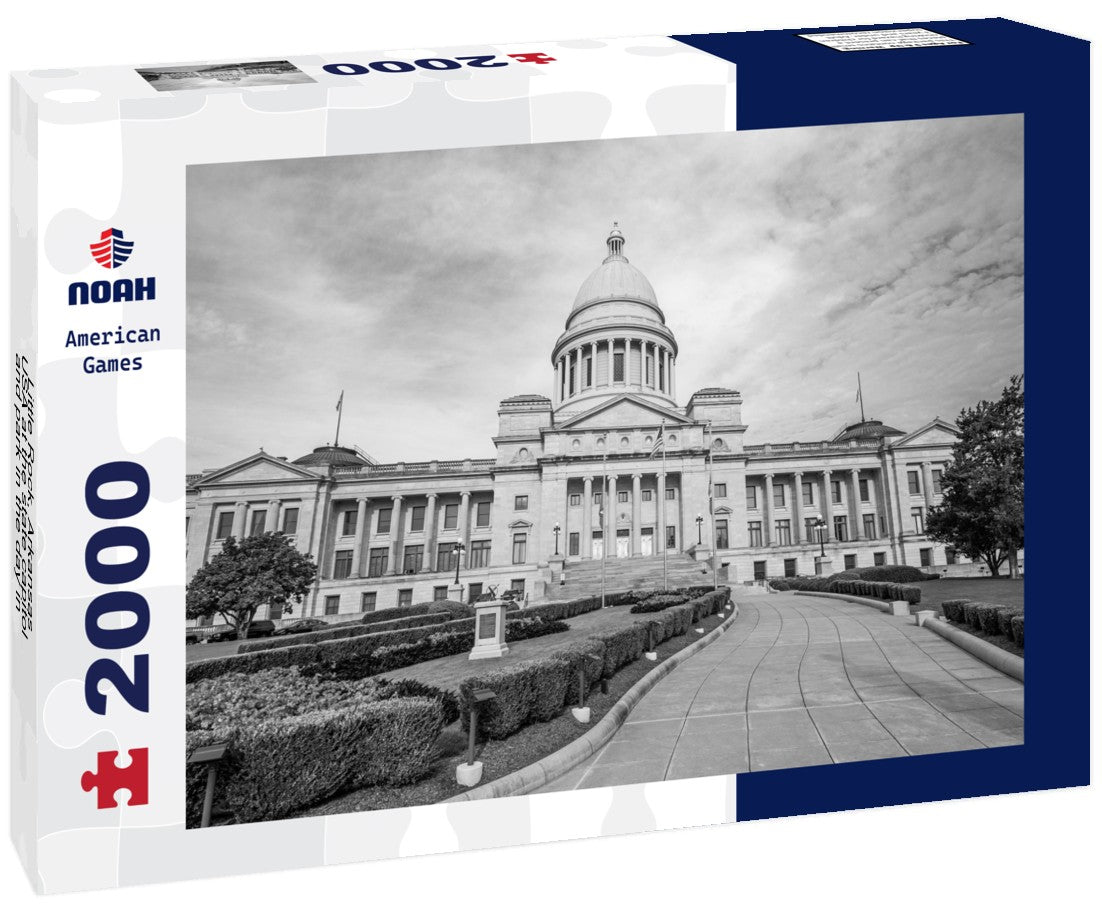 Noah Jigsaw Puzzle Little Rock, Arkansas, USA at the state capitol and park in the day in black white 2000 pieces