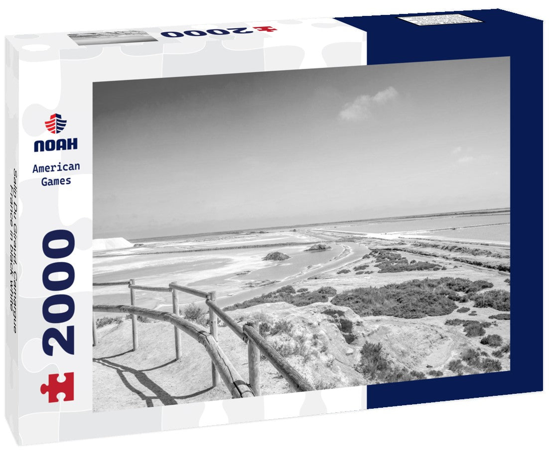 Noah Jigsaw Puzzle Salin Du Giraud, Camargue, France in black white 2000 pieces