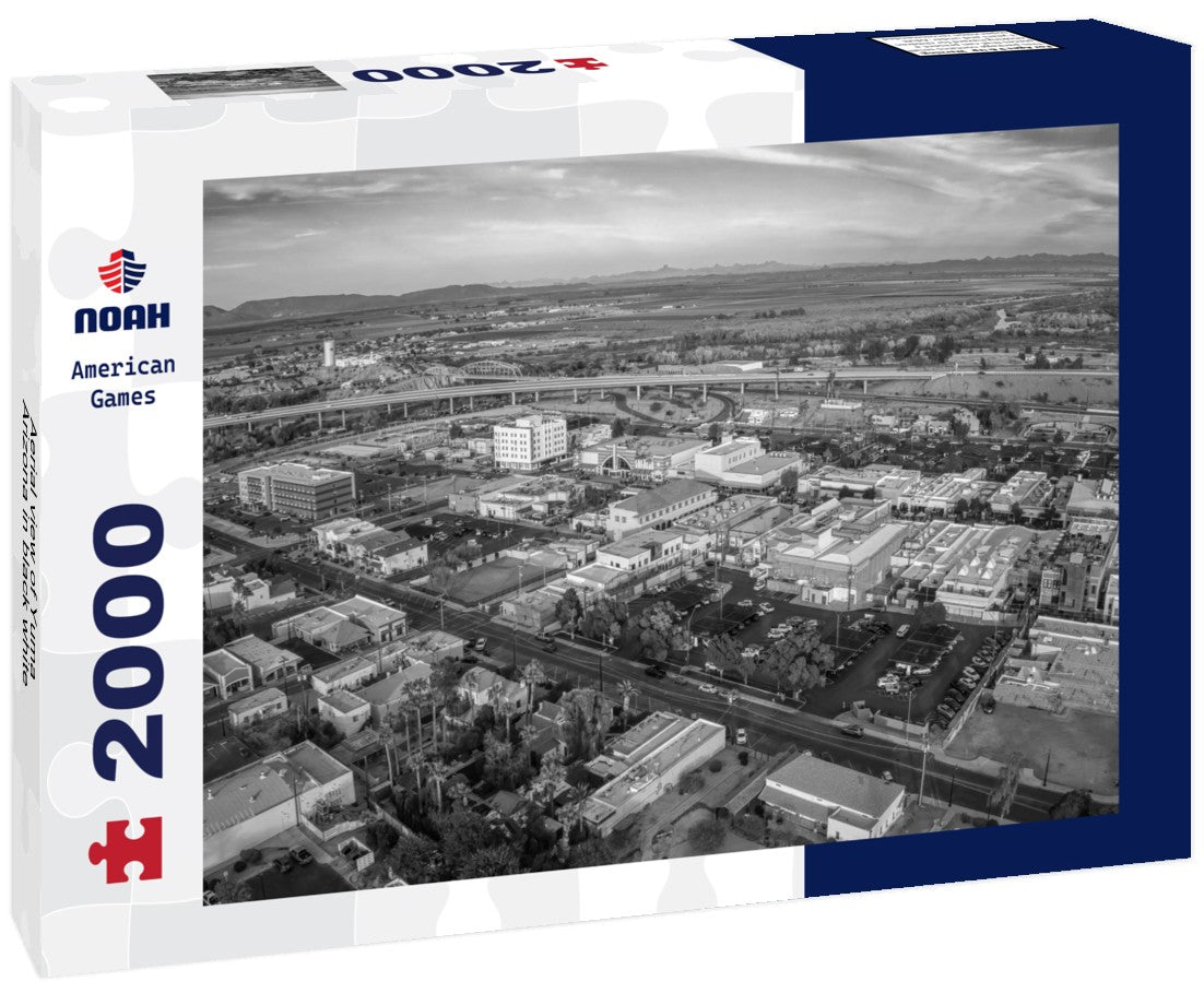 Noah Jigsaw Puzzle Aerial view of Yuma, Arizona in black white 2000 pieces
