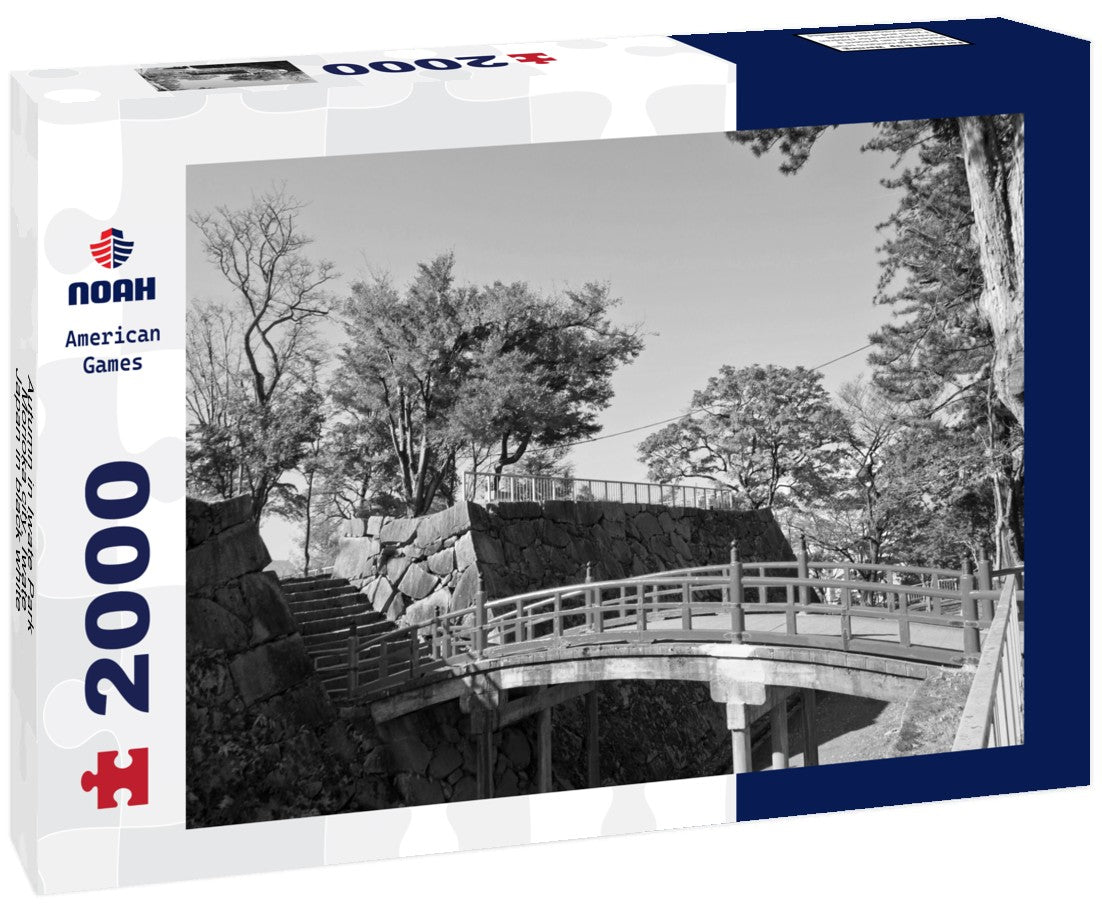 Noah Jigsaw Puzzle Autumn in Iwate Park, Morioka city, Iwate, Japan in black white 2000 pieces