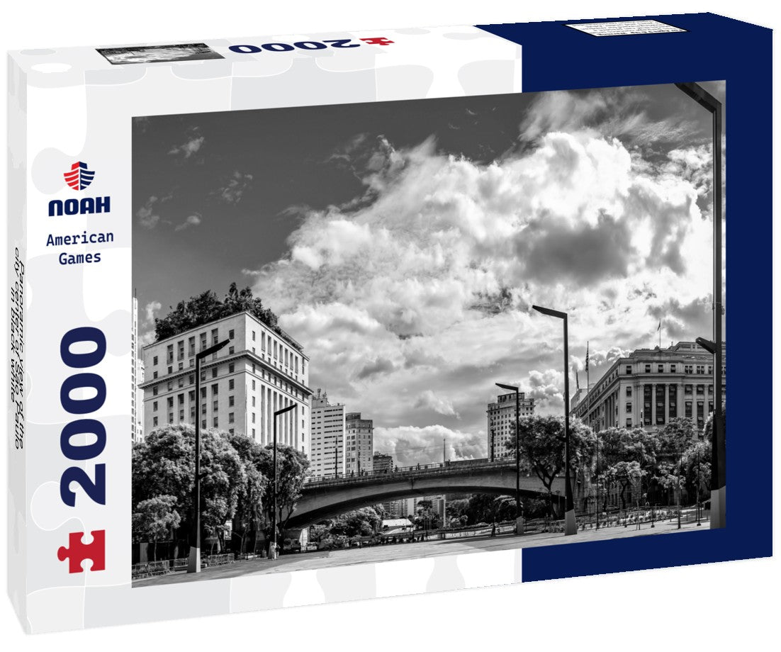 Noah Jigsaw Puzzle Panoramic view of the city center of São Paulo in black white 2000 pieces