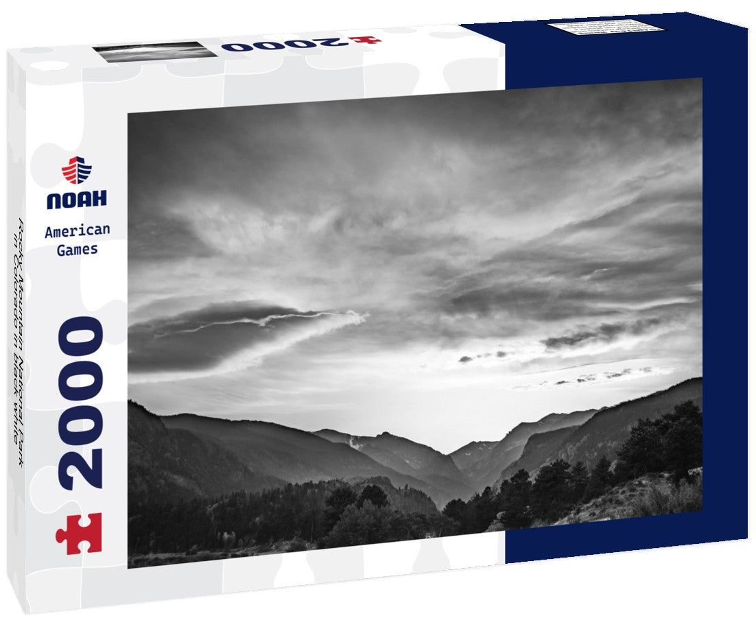 Noah Jigsaw Puzzle Rocky Mountain National Park in Colorado in black white 2000 pieces