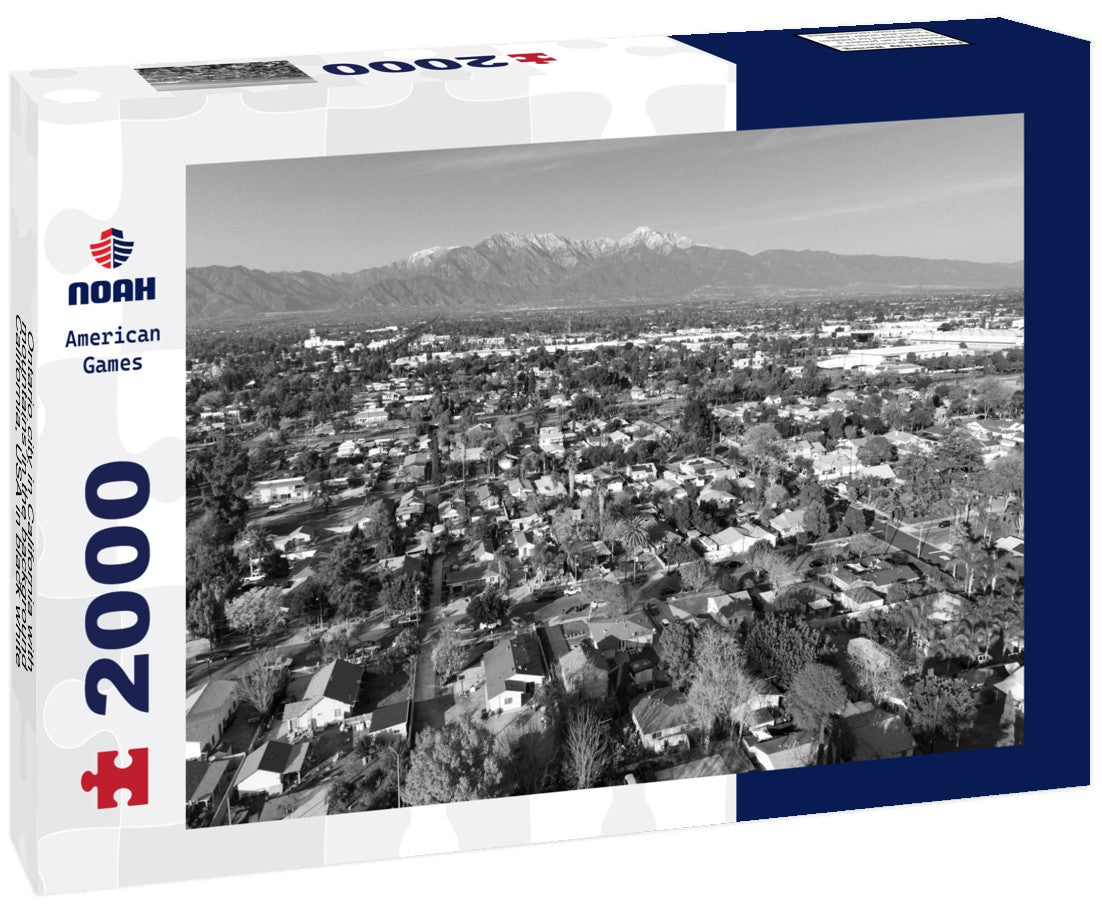 Noah Jigsaw Puzzle Ontario city in California with mountains in the background, California, USA in black white 2000 pieces