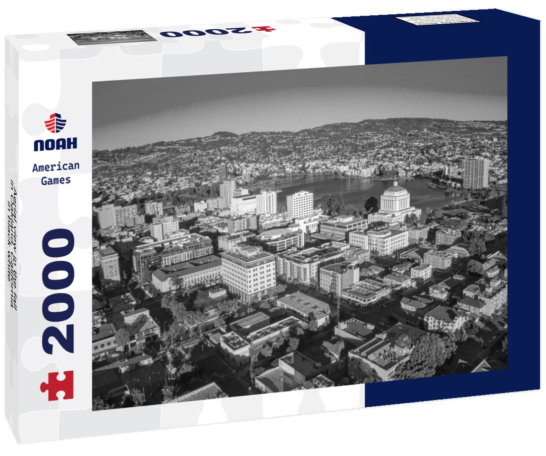 Noah Jigsaw Puzzle Aerial view in the fall in Oakland, California in black white 2000 pieces