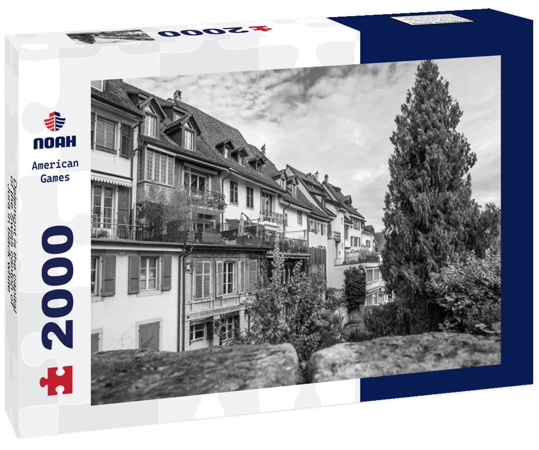 Noah Jigsaw Puzzle Delemont is the capital of the Swiss canton of Jura in black white 2000 pieces