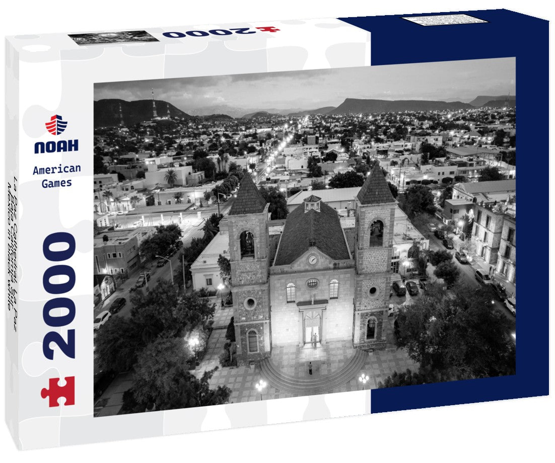 Noah Jigsaw Puzzle La Paz Cathedral, La Paz, Baja California Sur, Mexico in black white 2000 pieces