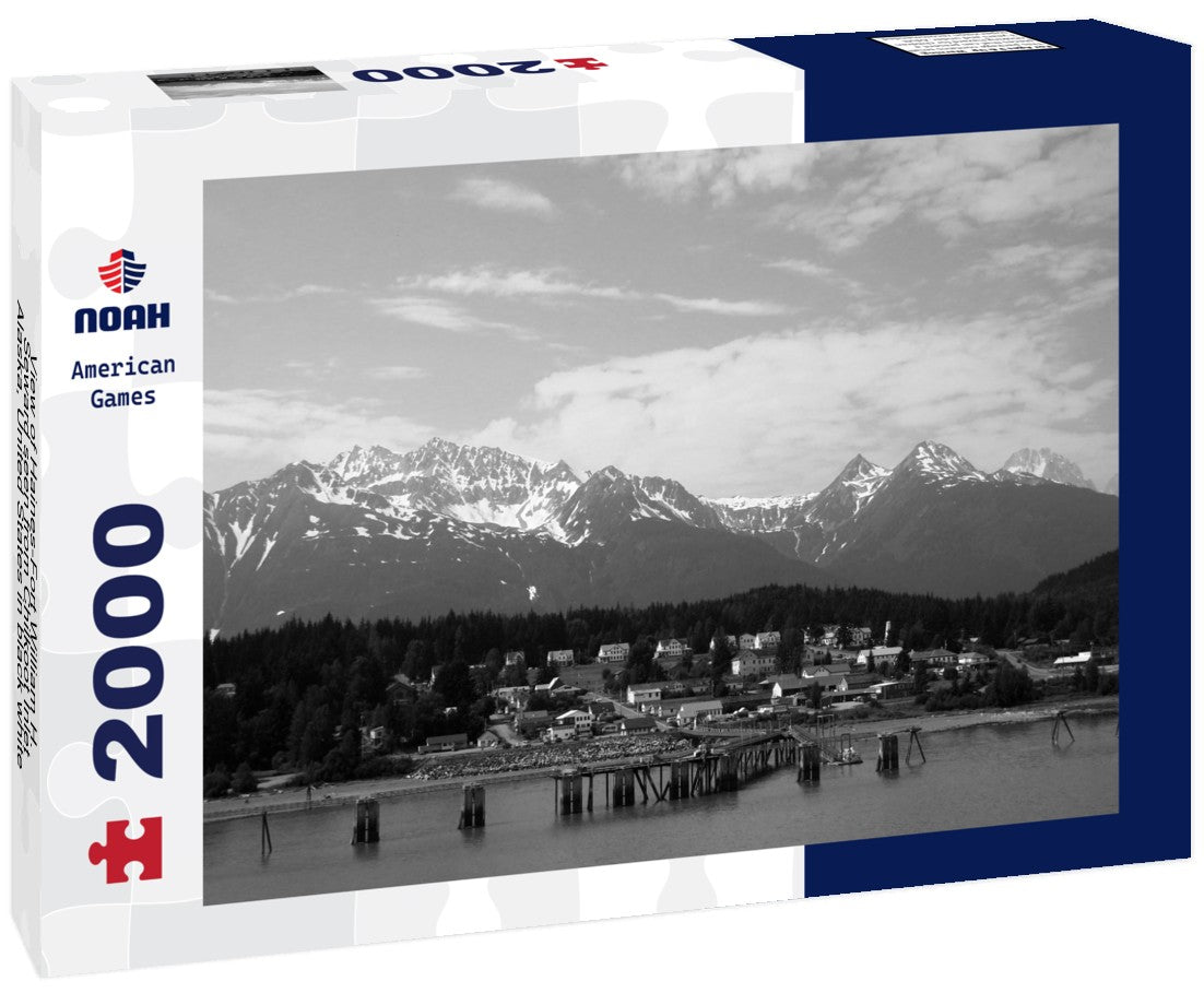 Haines-Fort William H. Seward seen from Chilkoot Inlet, Alaska, United States 2000pc PuzzleBlack and White