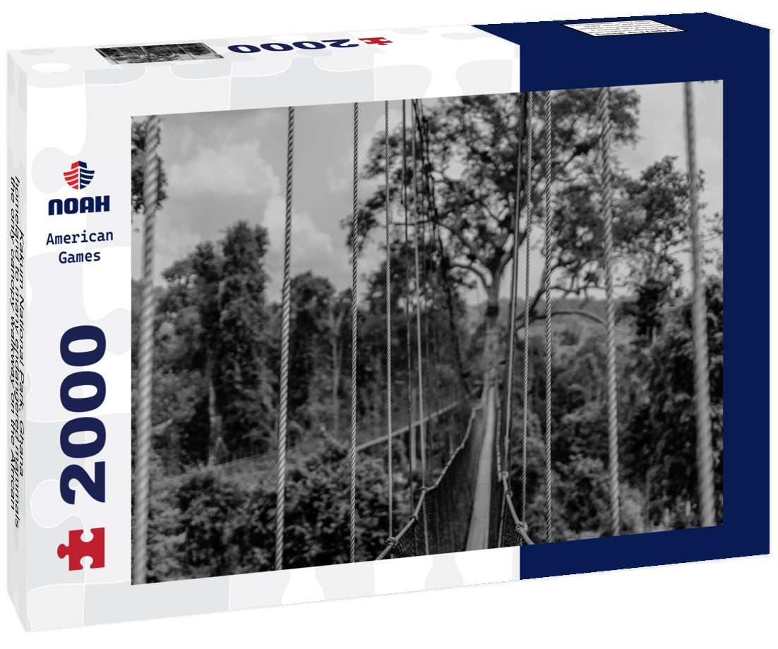 Noah Jigsaw Puzzle Kakum National Park, Ghana - homeland to many endangered mammals, the only canopy walkway on the African continent in black white 2000 pieces