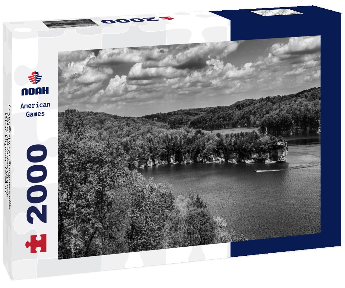 Noah Jigsaw Puzzle Long Point on Summersville Lake, Nicholas County, West Virginia, USA in black white 2000 pieces