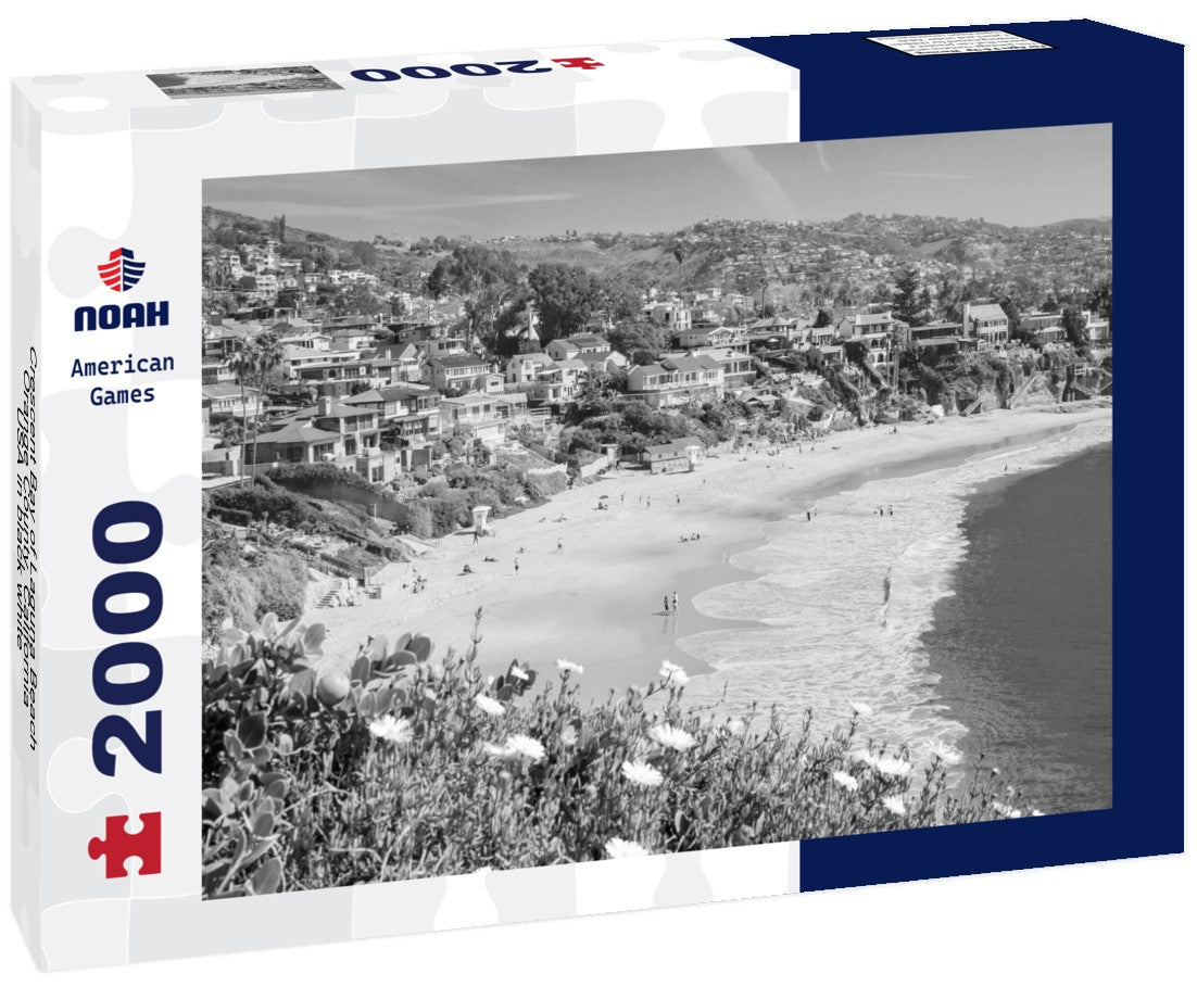 Noah Jigsaw Puzzle Crescent Bay of Laguna Beach, Orange County, California USA in black white 2000 pieces