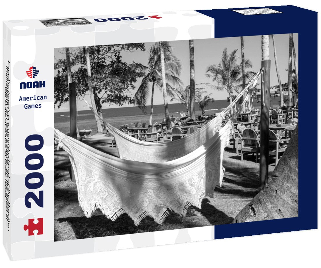 Noah Jigsaw Puzzle Espelho beach is a neighborhood of the Brazilian municipality of Porto Seguro, on the coast of the state of Bahia in black white 2000 pieces