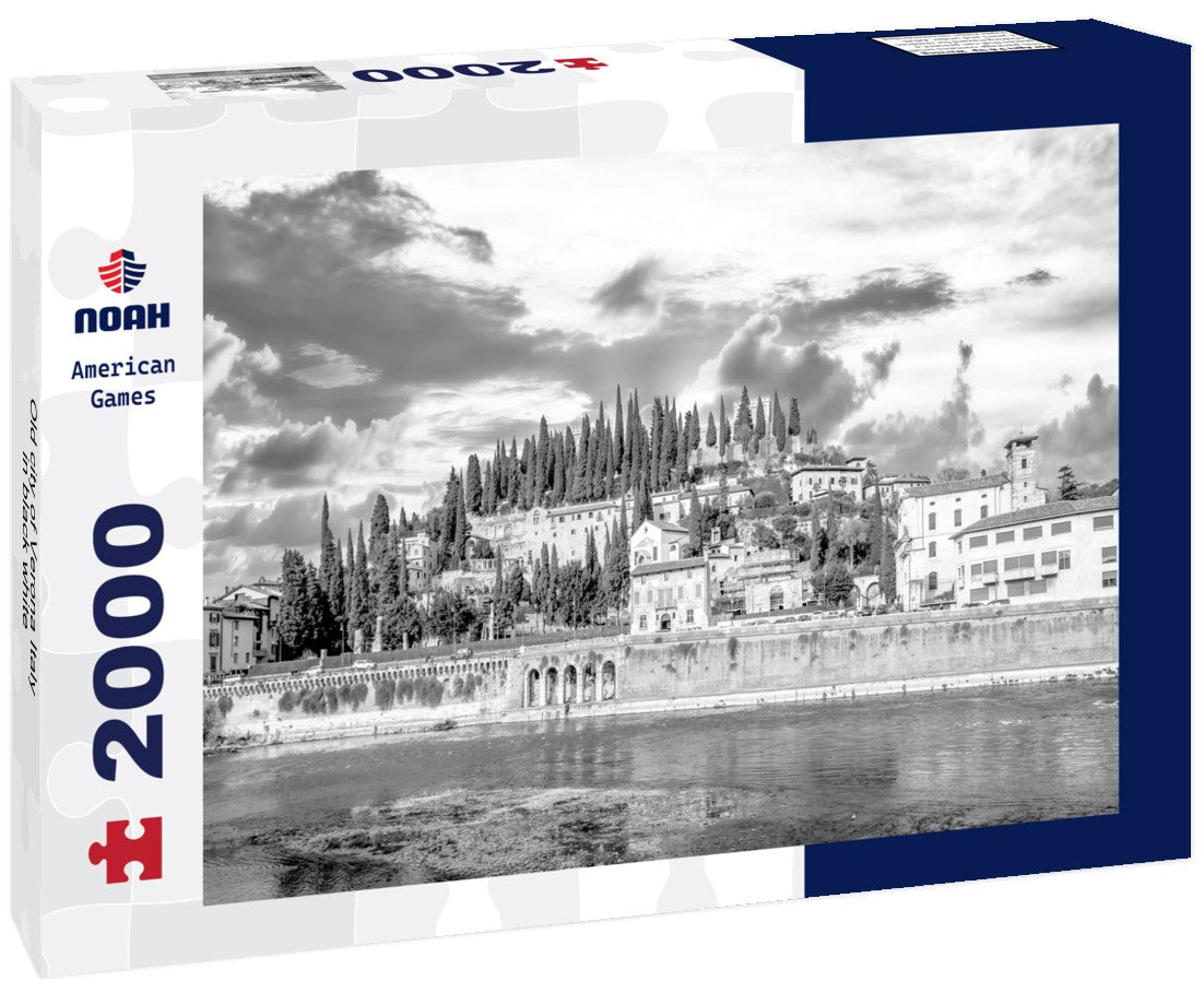 Noah Jigsaw Puzzle Old city of Verona Italy in black white 2000 pieces