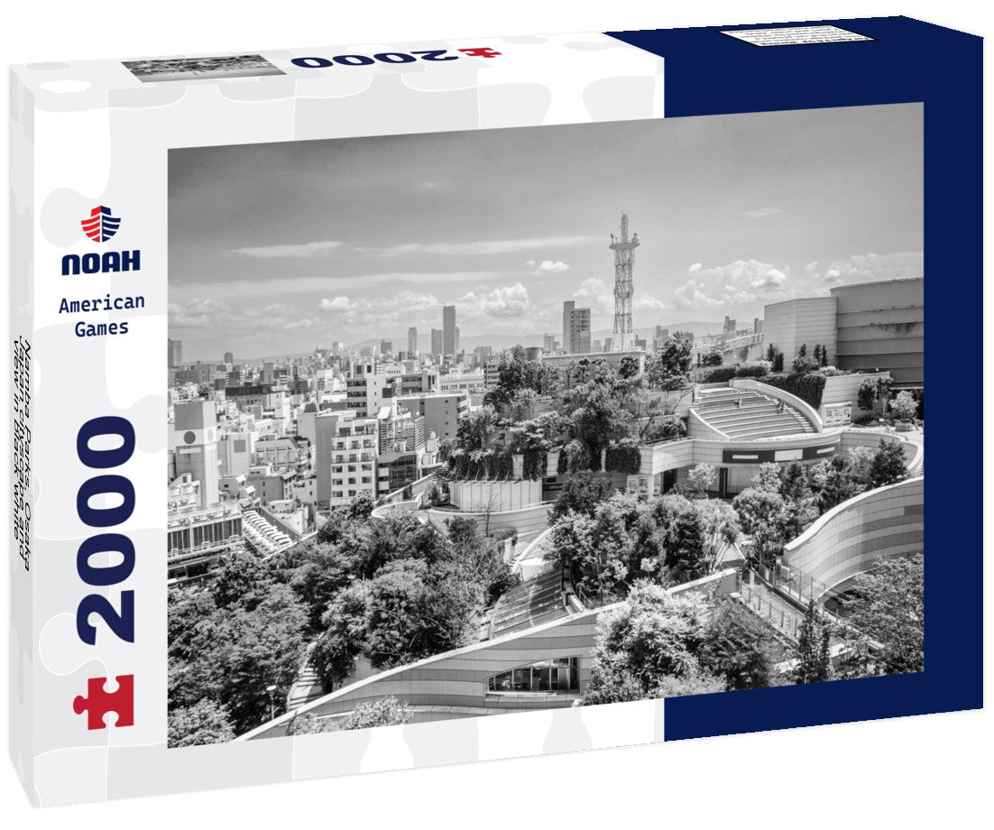 Noah Jigsaw Puzzle Namba Parks, Osaka, Japan cityscape and view in black white 2000 pieces